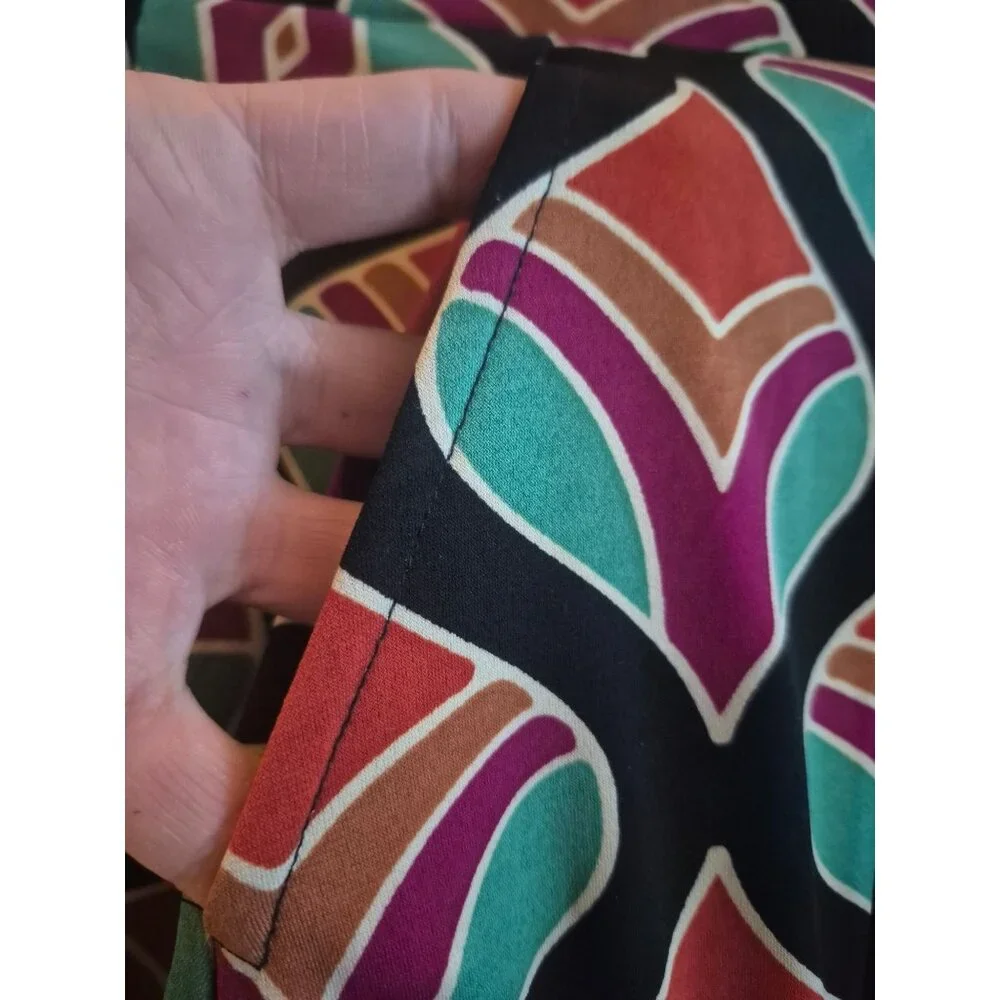 LuLaRoe Colorful Geometric Pleated Skirt S - Picture 4 of 5